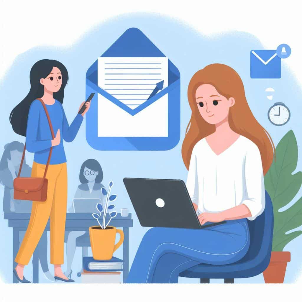mujeres diseñando un correo electronico
